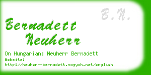 bernadett neuherr business card